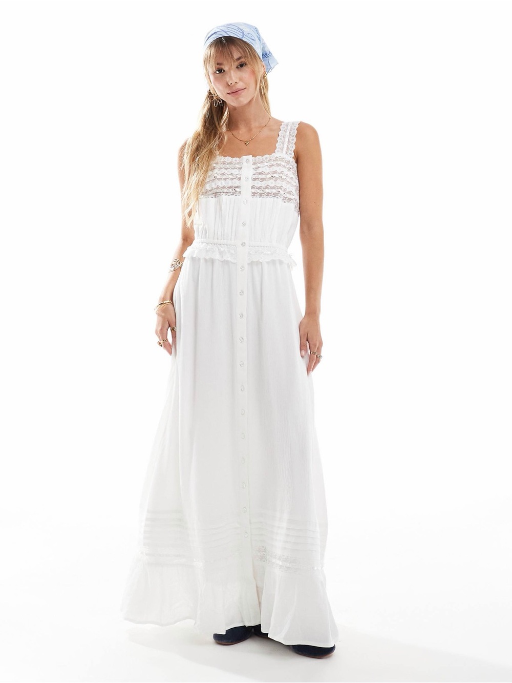 ASOS White Lace Maxi Dress